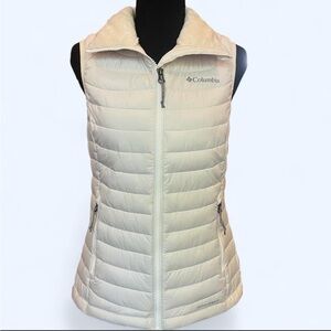 Columbia Women's Cream Quilted Puffer Vest with Fleece Collar